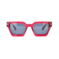 Neue handgefertigte polierte Full Rand Rechteck Acetat Frames Unisex Sonnenbrille